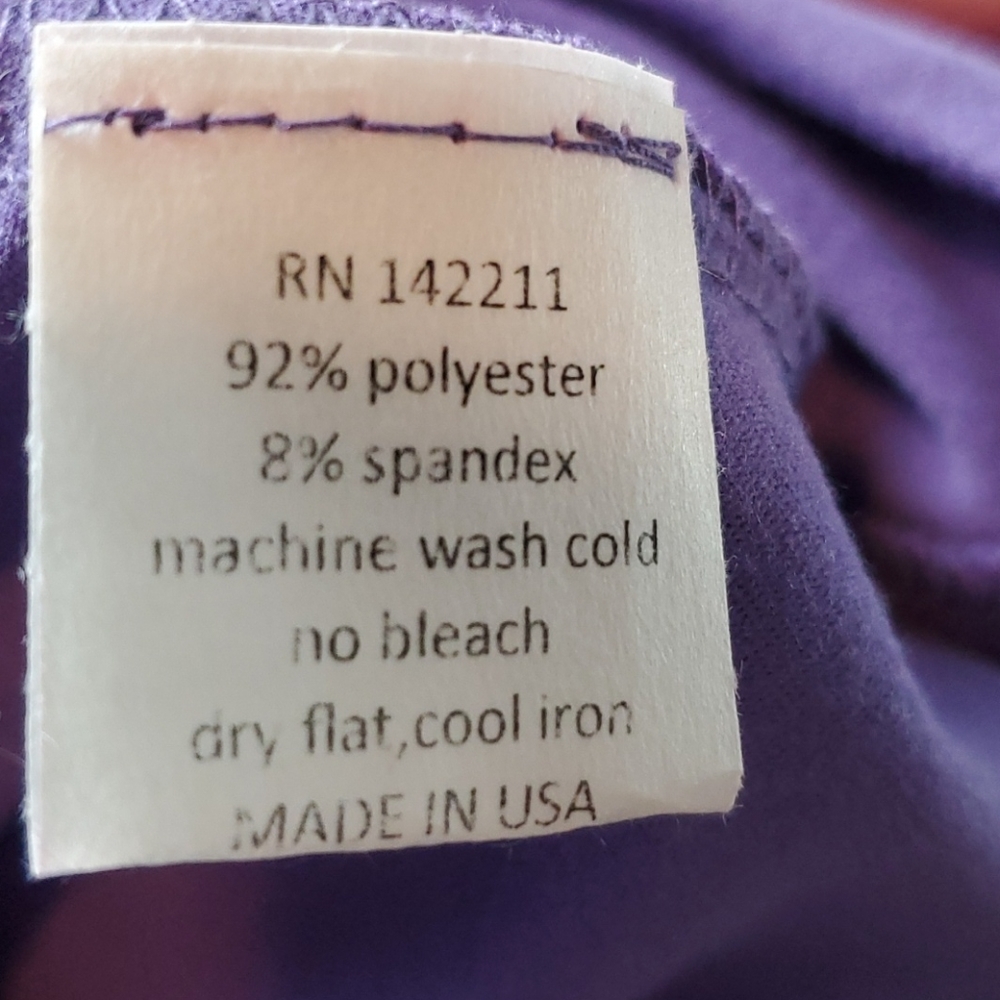 24/7 Comfort Apparel  VIBRANT PURPLE SCOOP NECK KNEE LENGTH DRESS IN SIZE  SMALL - Picture 11 of 11